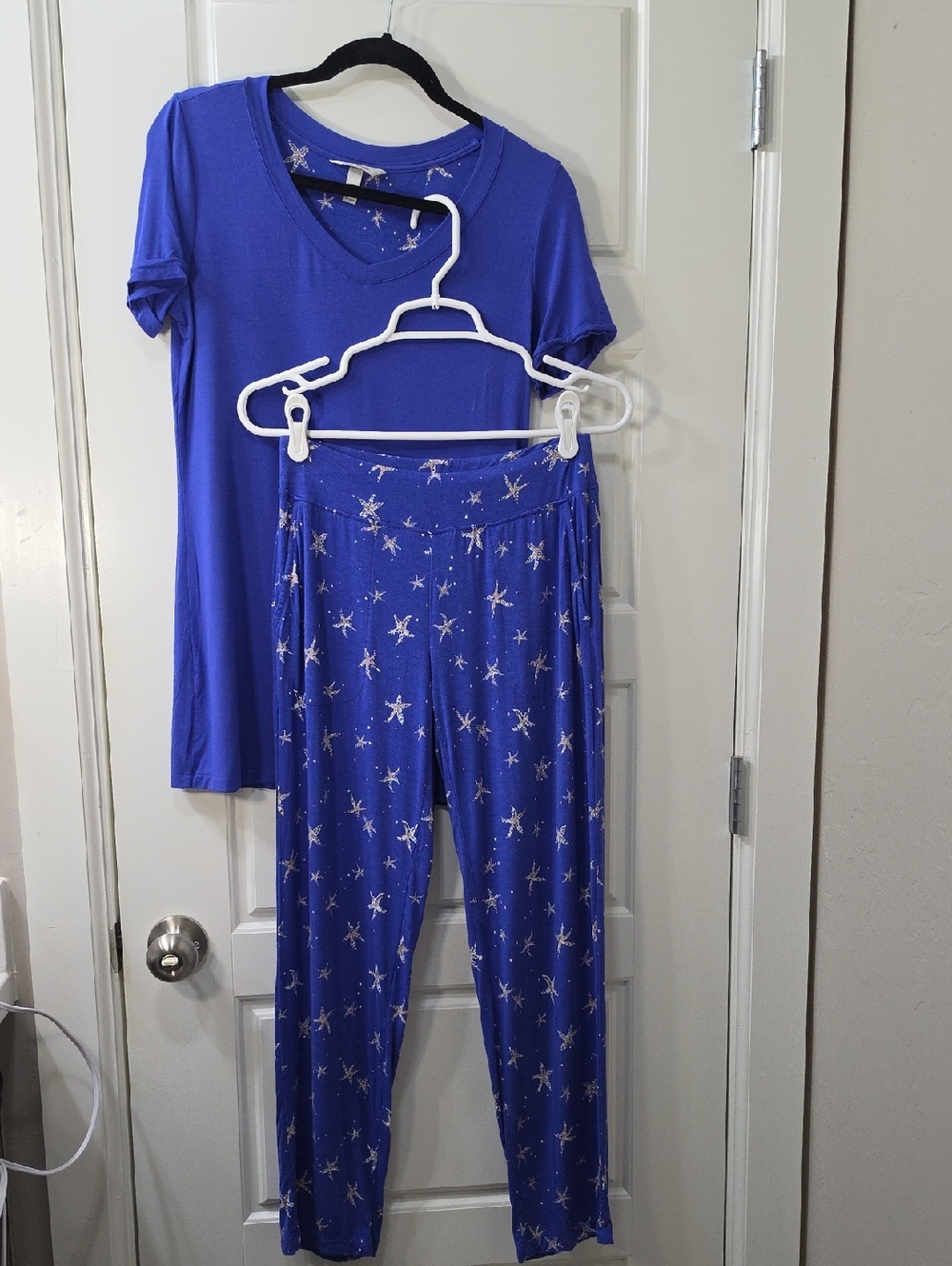 Soma Blue Starfish Women's Rayon Blend Pajama Set - XS